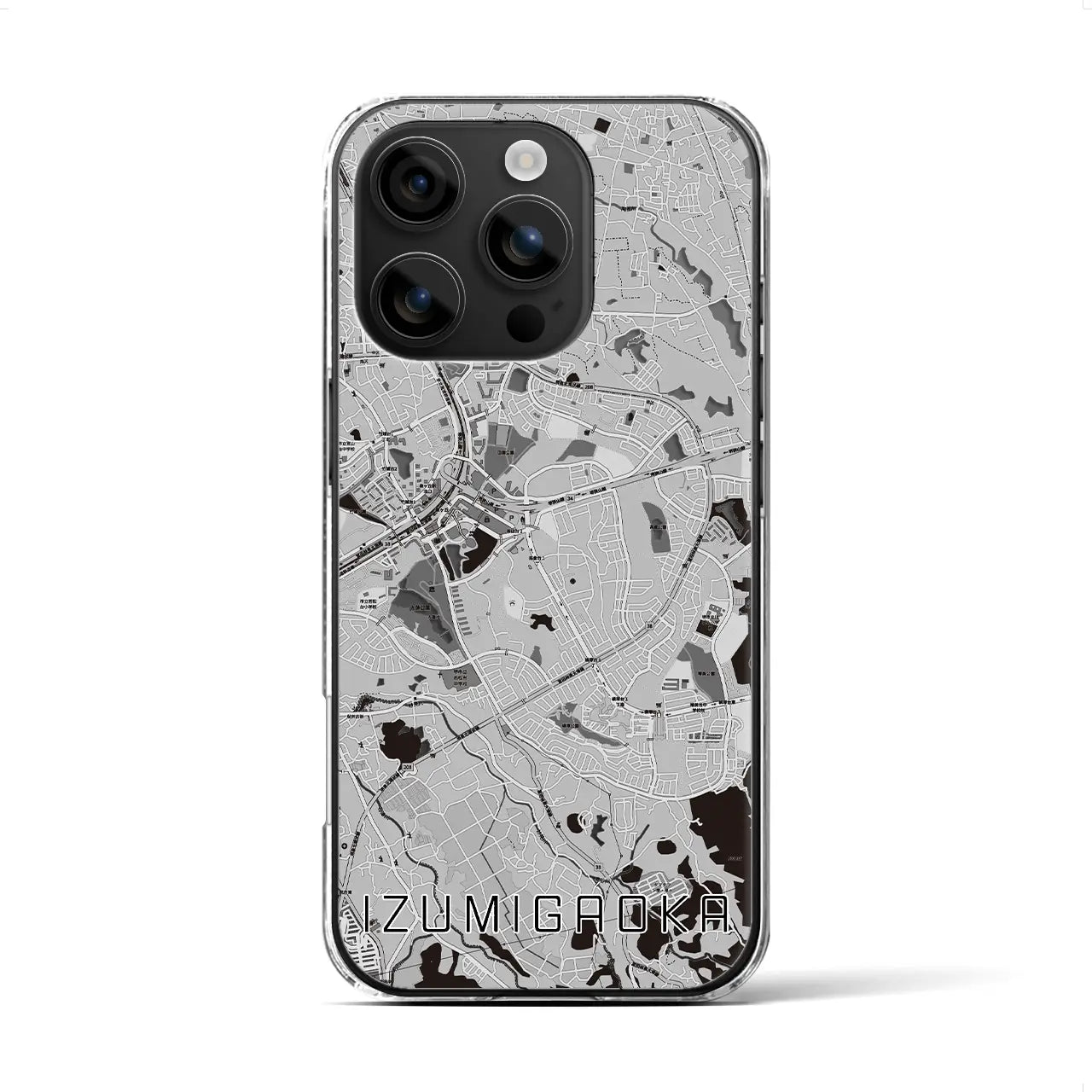 【泉ケ丘（大阪府）】地図柄iPhoneケース（クリアタイプ）