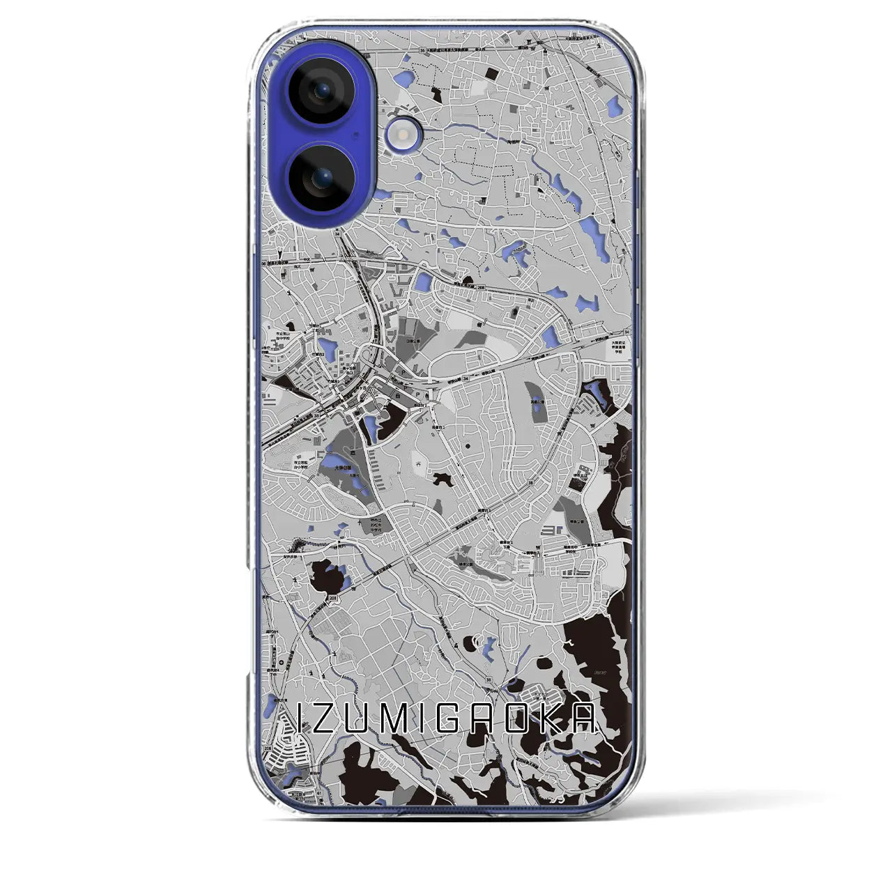 【泉ケ丘（大阪府）】地図柄iPhoneケース（クリアタイプ）