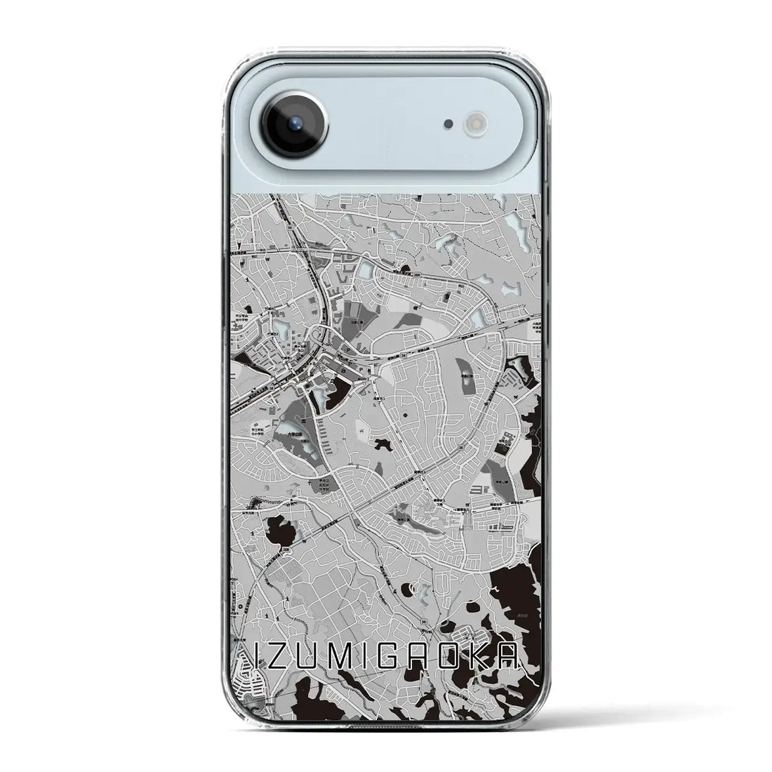 【泉ケ丘(大阪府)】地図柄iPhoneケース(クリアタイプ)モノトーン・iPhone 17 Pro Max 用