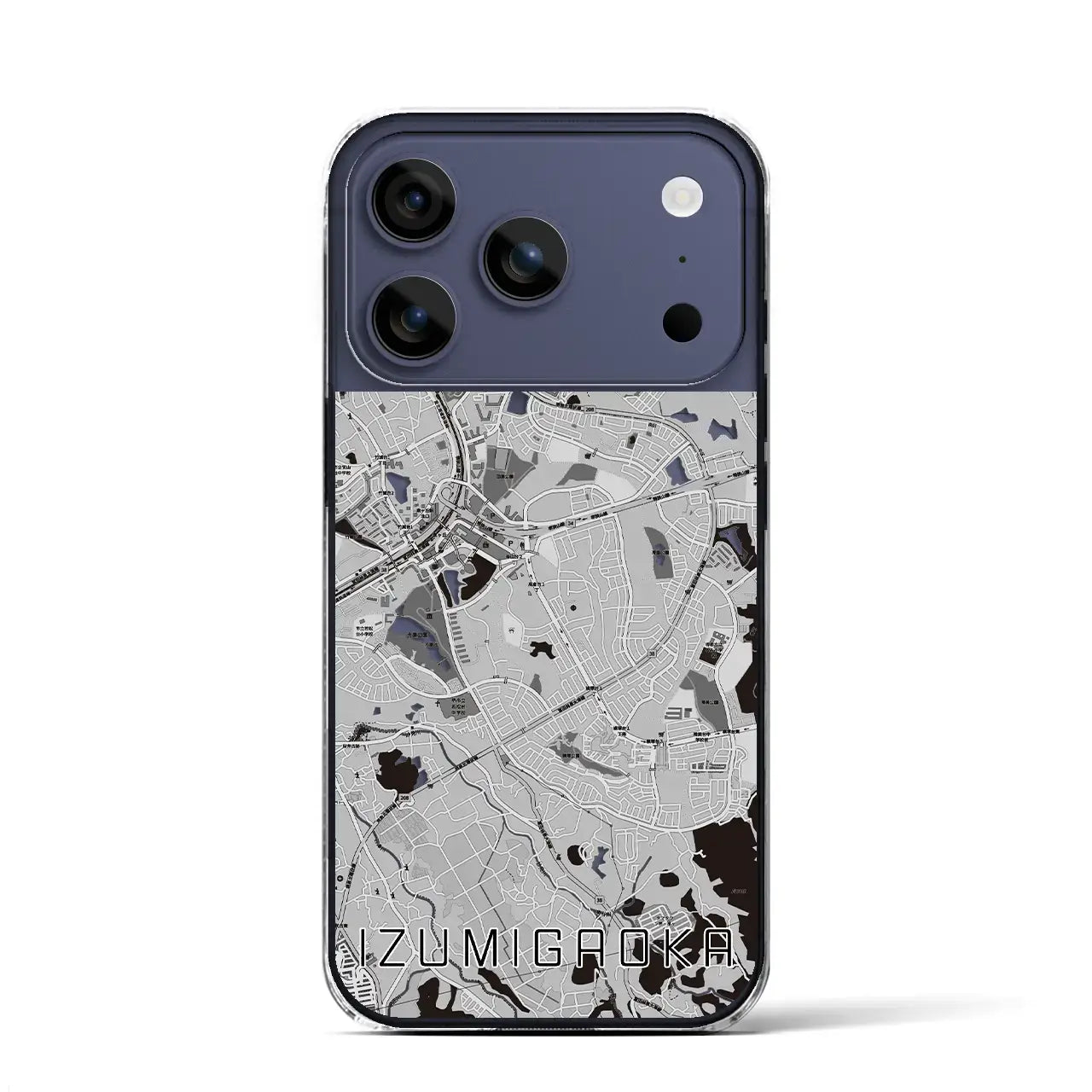 【泉ケ丘（大阪府）】地図柄iPhoneケース（クリアタイプ）