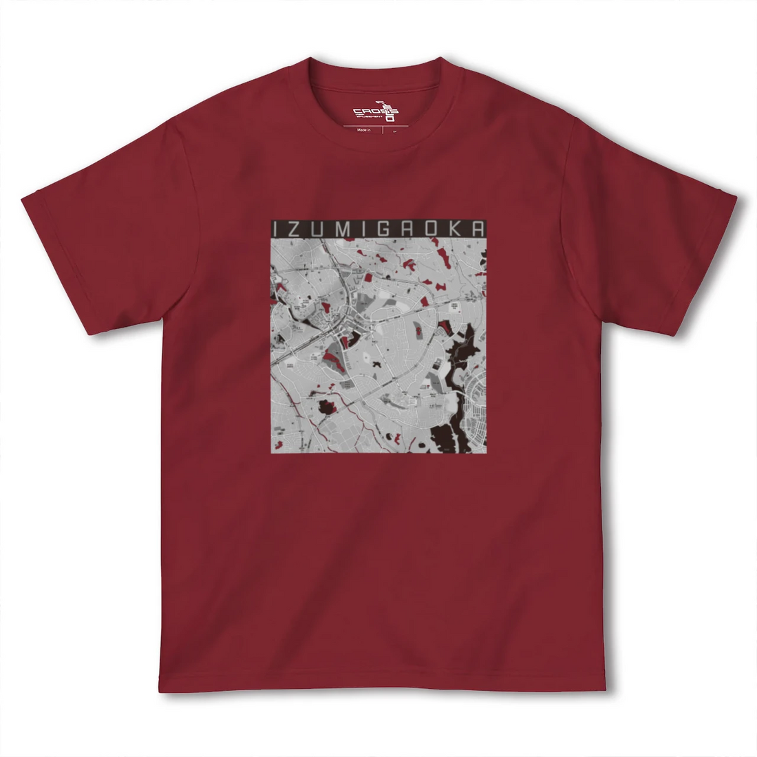 【泉ケ丘(大阪府)】地図柄ヘビーウェイトTシャツ