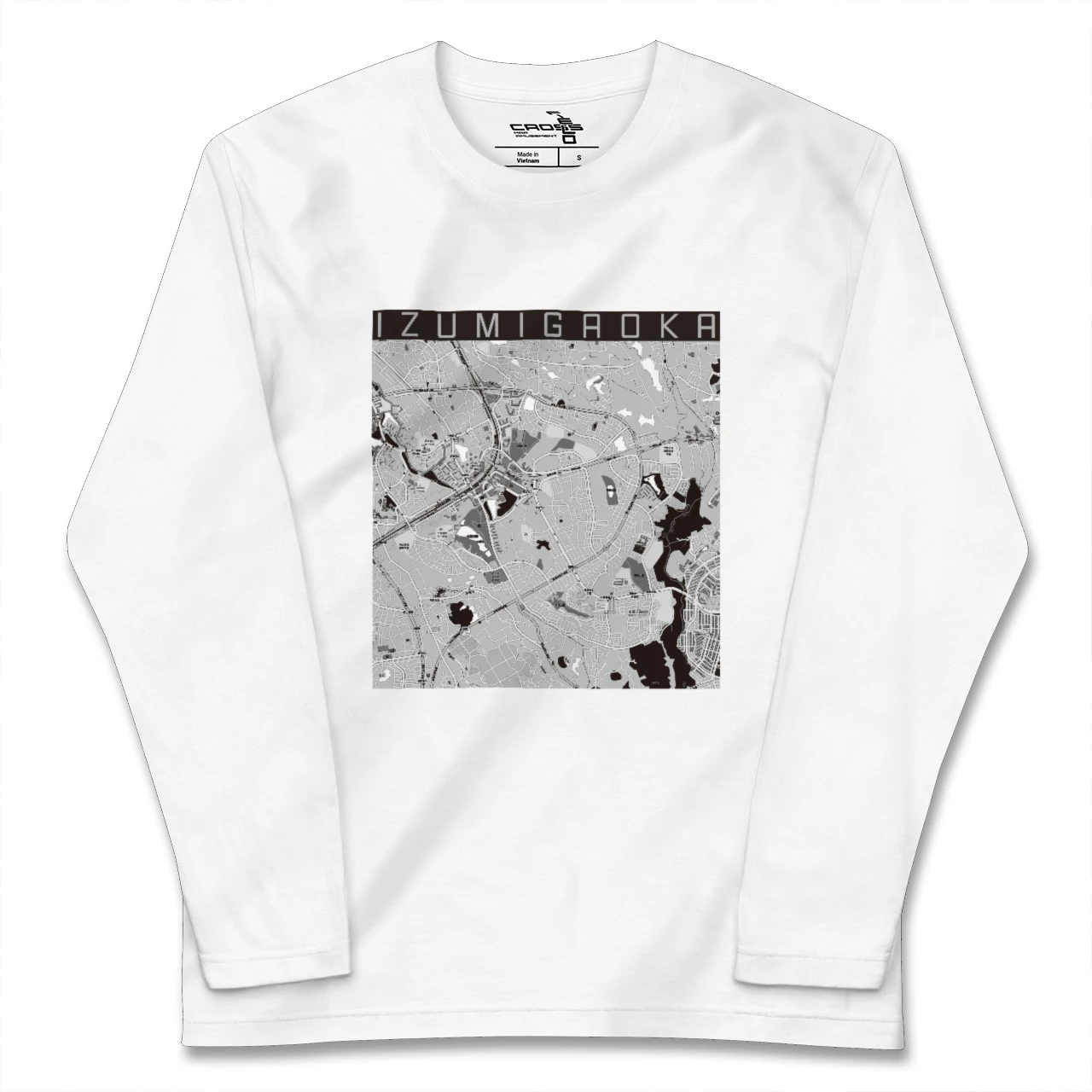 【泉ケ丘（大阪府）】地図柄ロングスリーブTシャツ