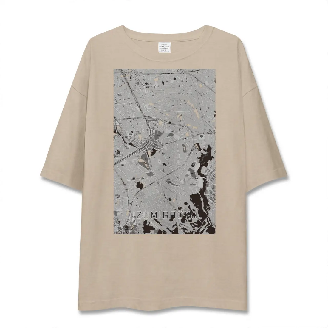 【泉ケ丘（大阪府）】地図柄ビッグシルエットTシャツ