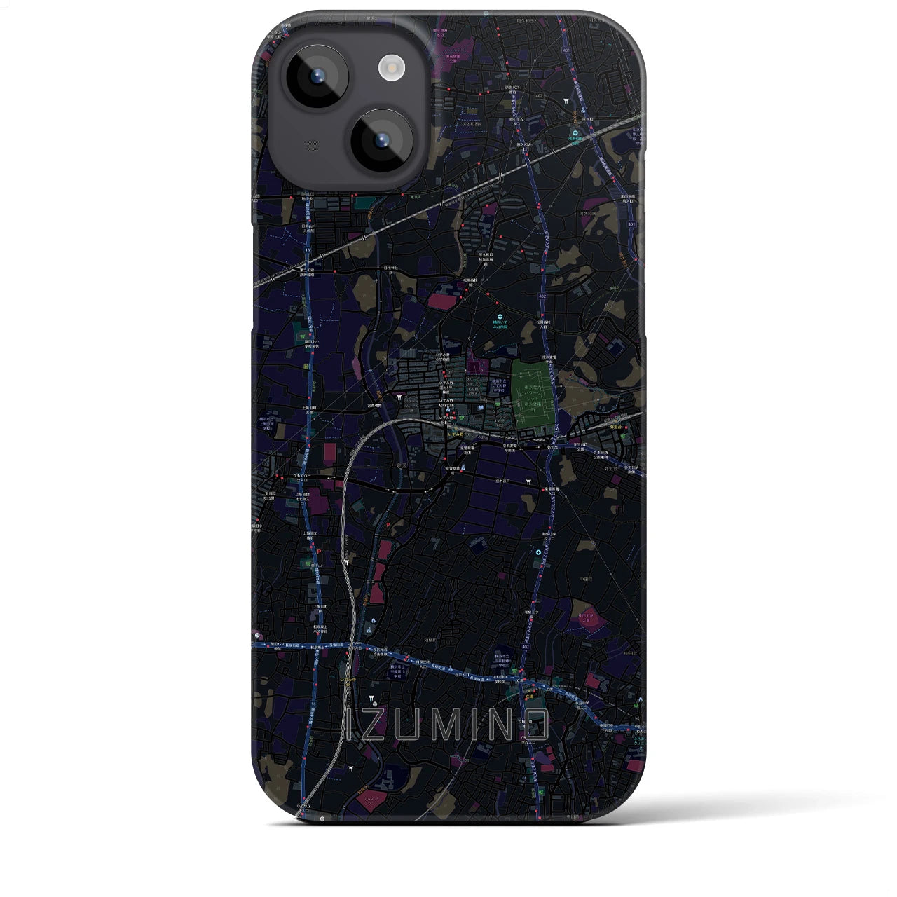 【いずみ野（神奈川県）】地図柄iPhoneケース（バックカバータイプ）