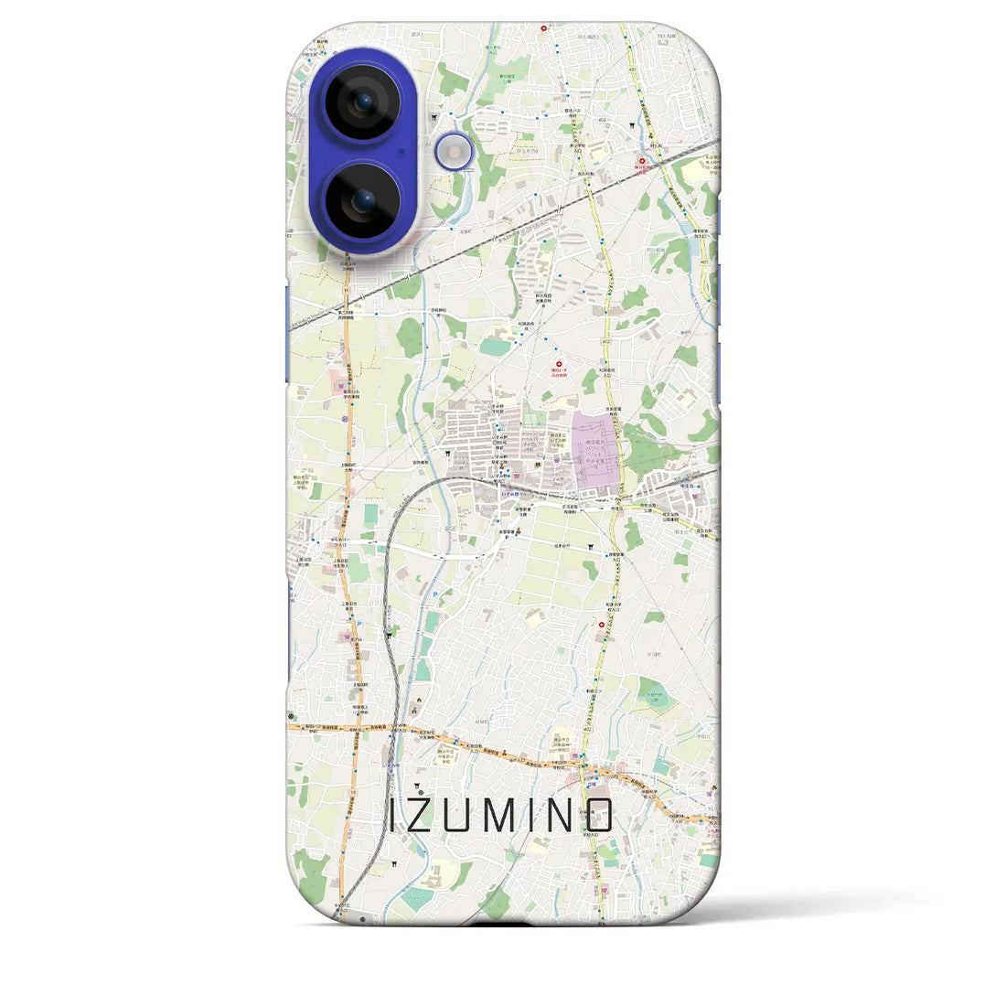 【いずみ野(神奈川県)】地図柄iPhoneケース(バックカバータイプ)ナチュラル・iPhone 16 Pro Max 用