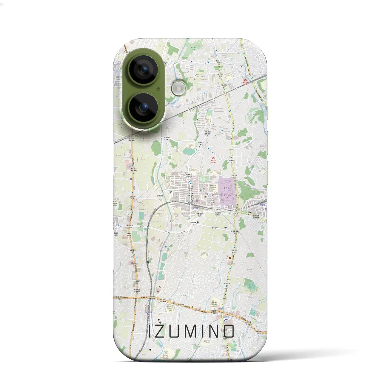【いずみ野（神奈川県）】地図柄iPhoneケース（バックカバータイプ）