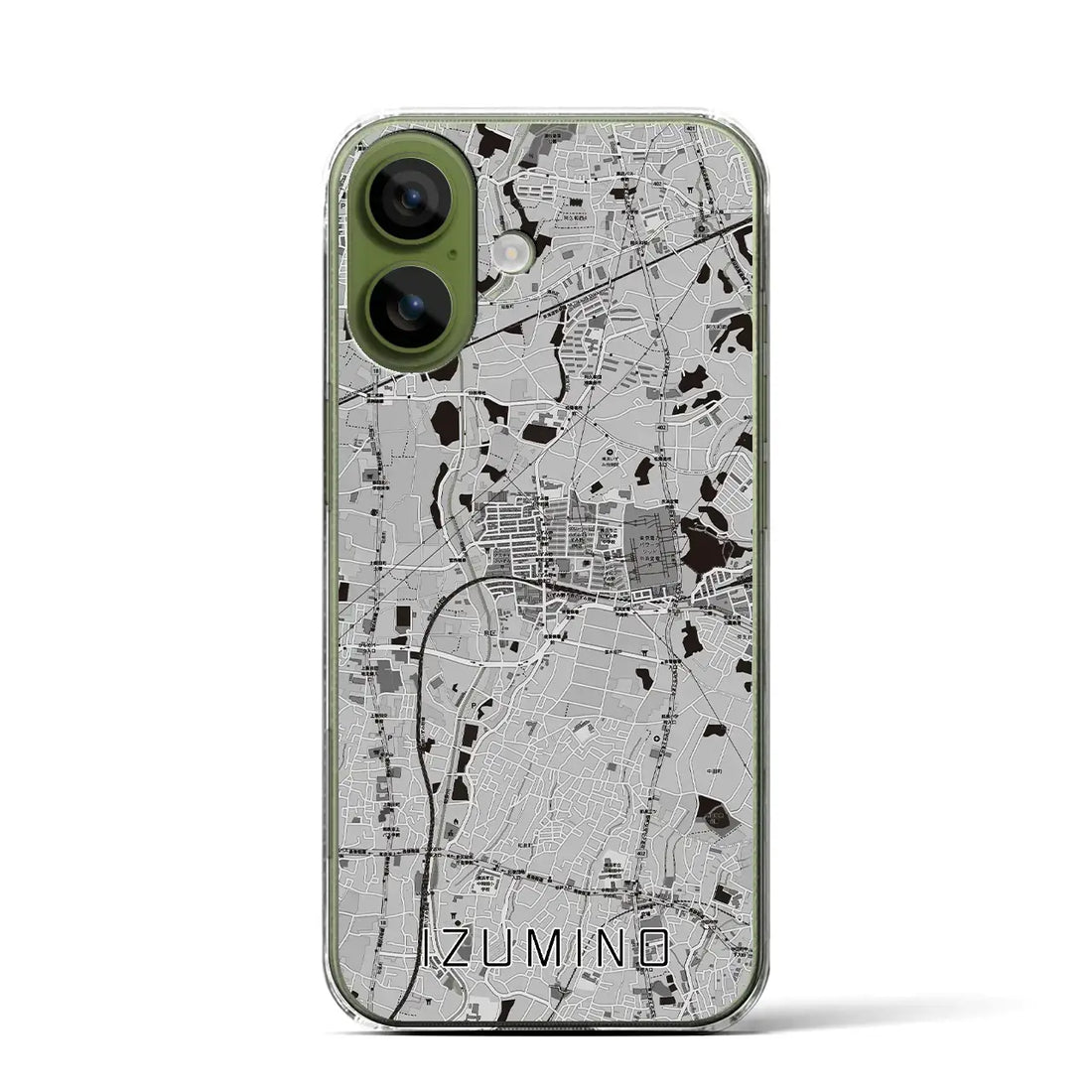 【いずみ野（神奈川県）】地図柄iPhoneケース（クリアタイプ）モノトーン・iPhone 17 Pro Max 用