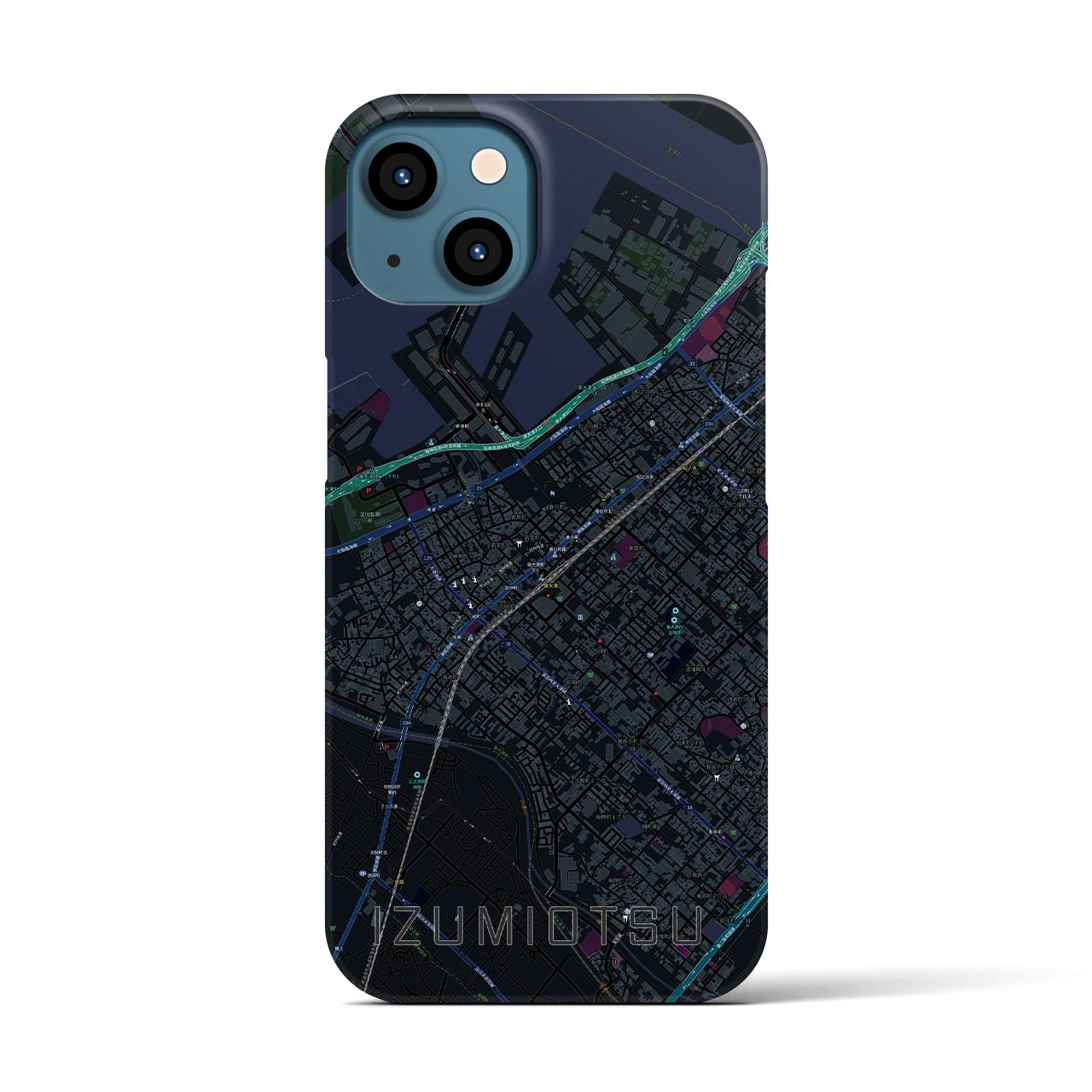 【泉大津（大阪府）】地図柄iPhoneケース（バックカバータイプ）