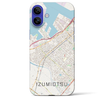 【泉大津（大阪府）】地図柄iPhoneケース（バックカバータイプ）ナチュラル・iPhone 16 Pro Max 用