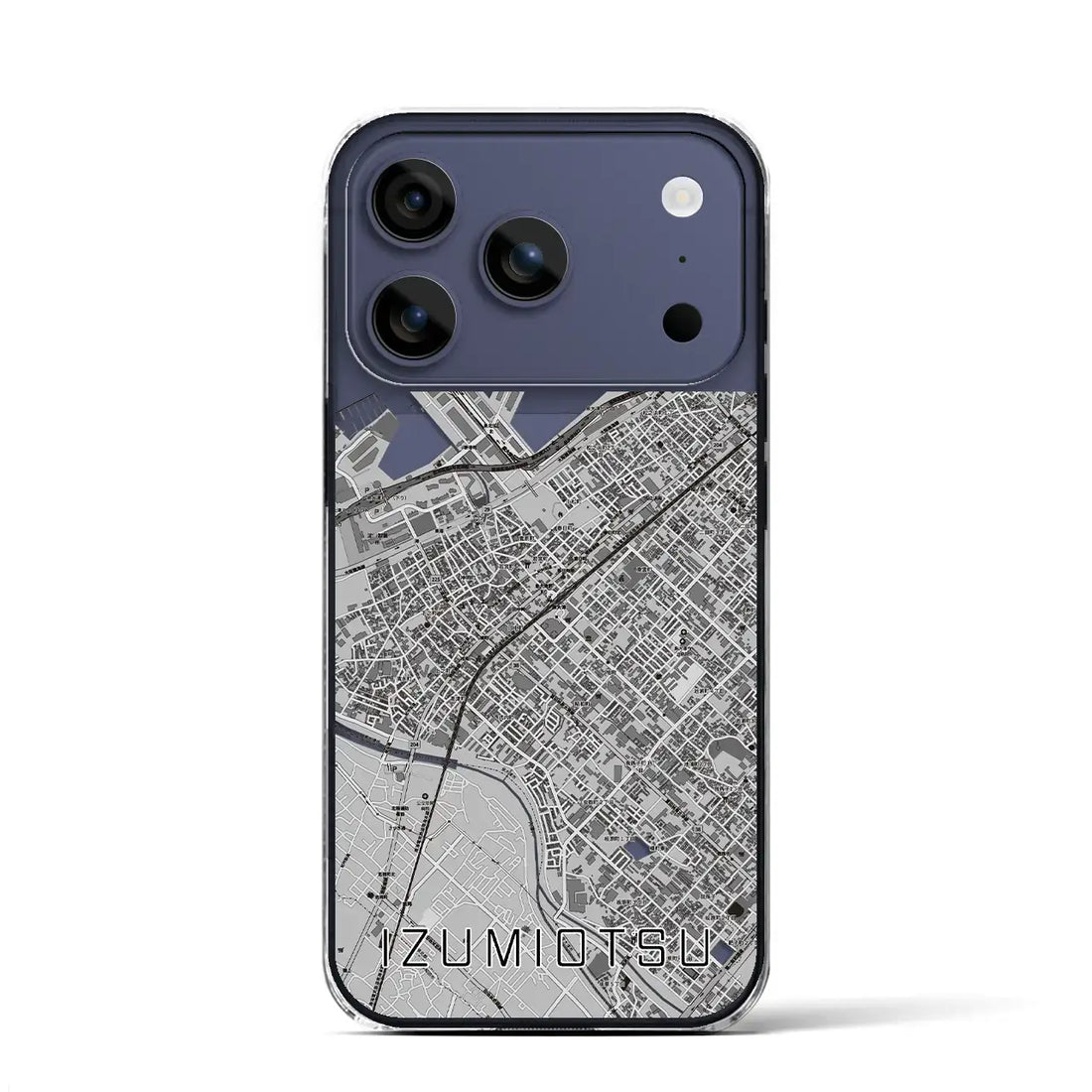 【泉大津（大阪府）】地図柄iPhoneケース（クリアタイプ）