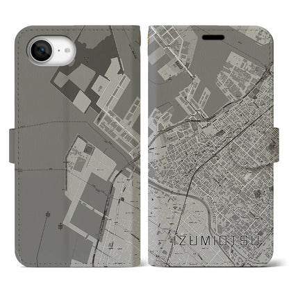 【泉大津（大阪府）】地図柄iPhoneケース（手帳タイプ）