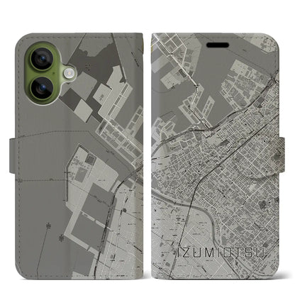 【泉大津（大阪府）】地図柄iPhoneケース（手帳タイプ）