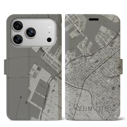 【泉大津（大阪府）】地図柄iPhoneケース（手帳タイプ）