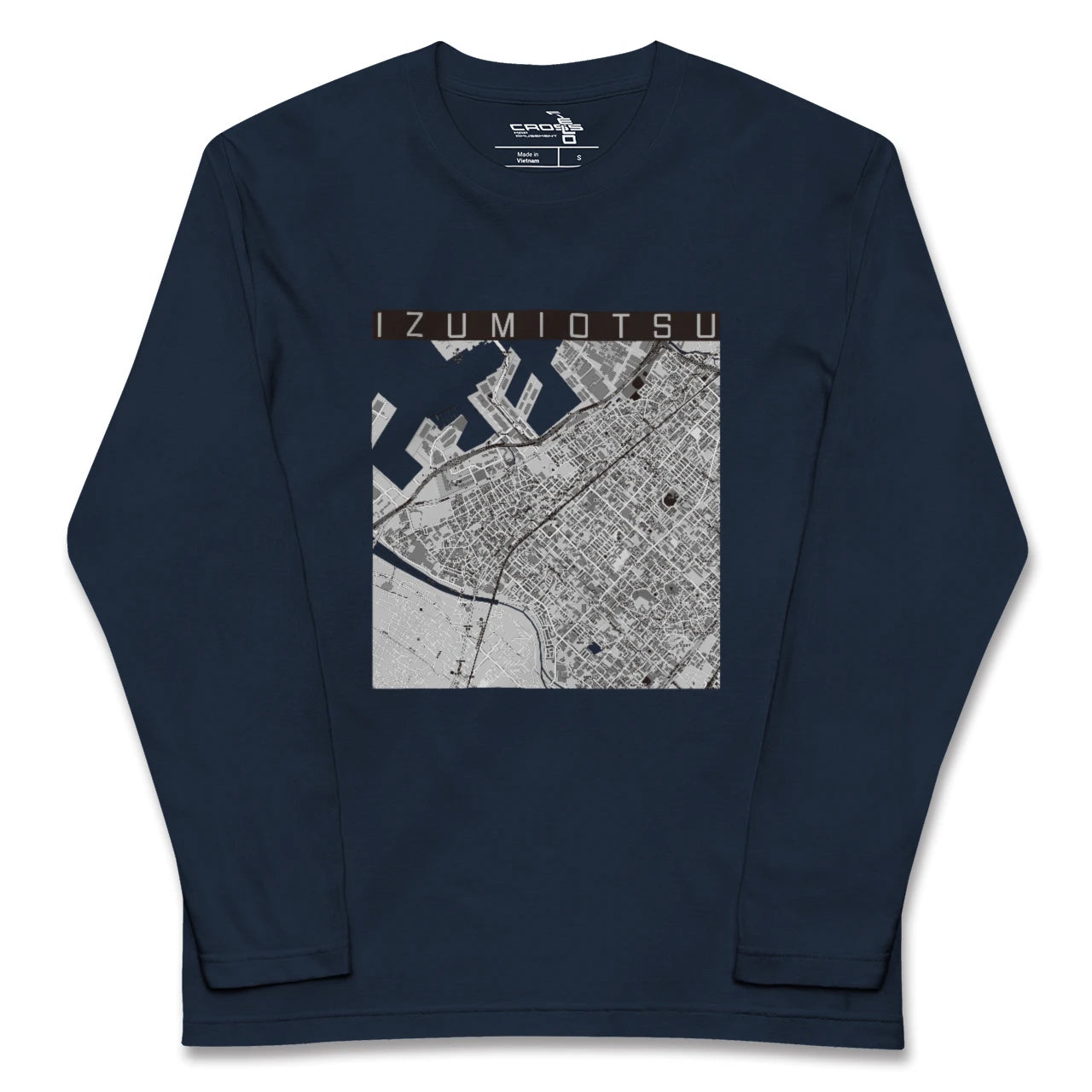 【泉大津（大阪府）】地図柄ロングスリーブTシャツ