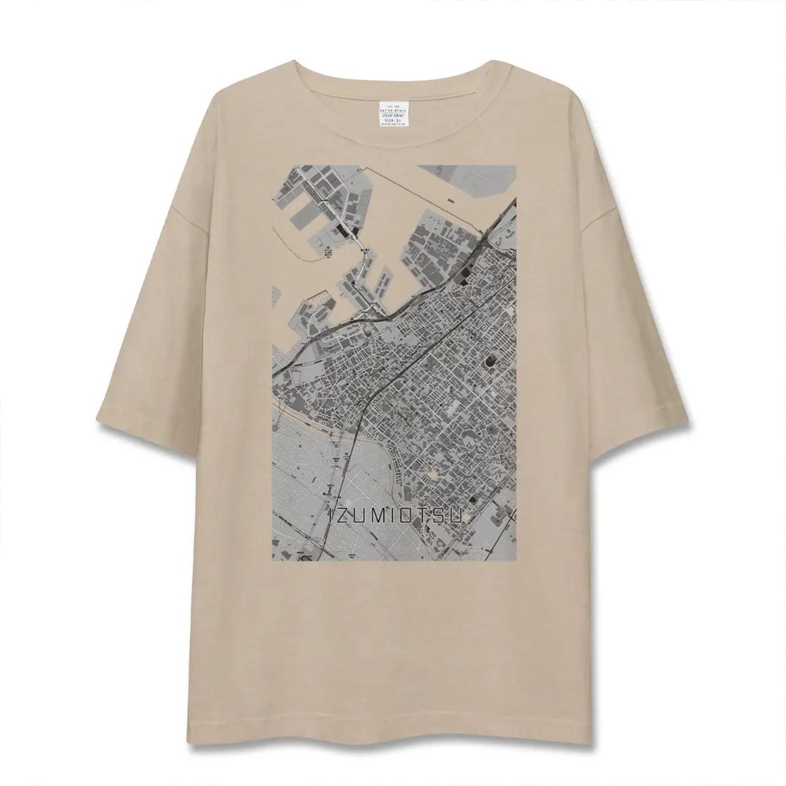 【泉大津(大阪府)】地図柄ビッグシルエットTシャツ