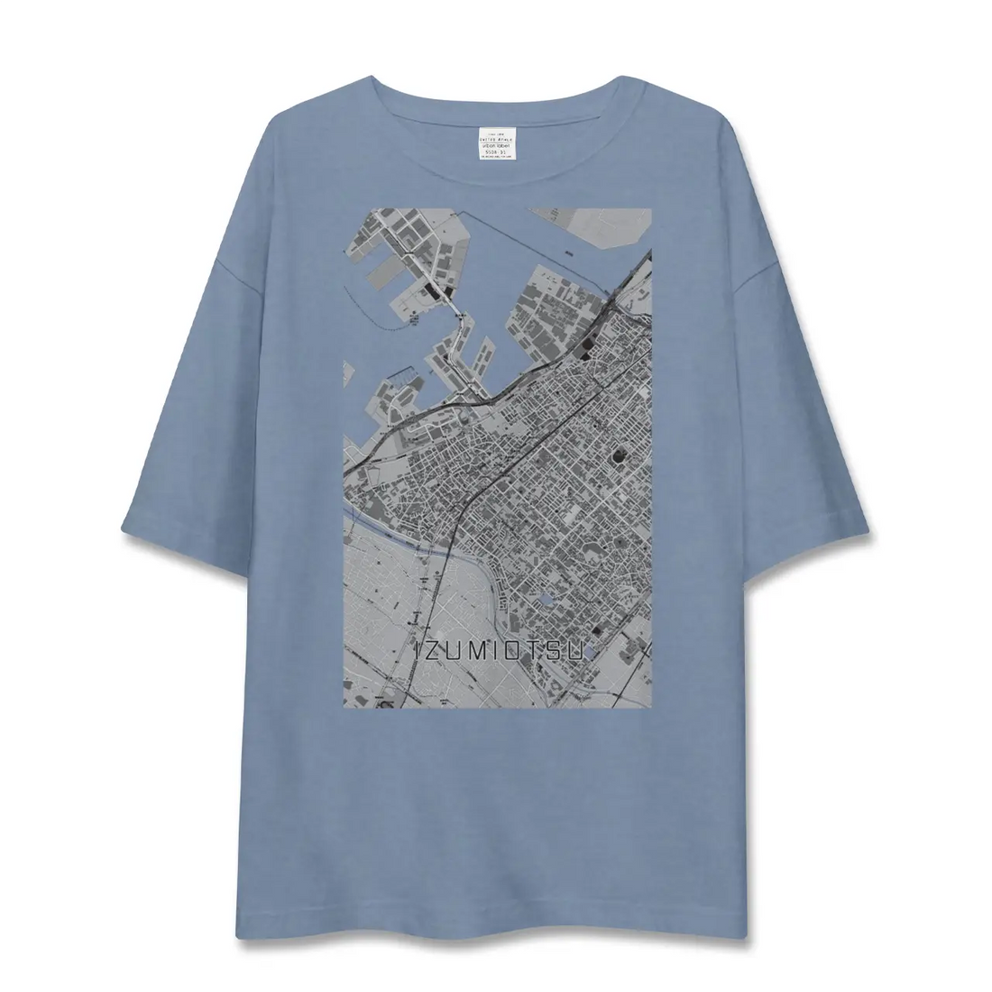 【泉大津（大阪府）】地図柄ビッグシルエットTシャツ