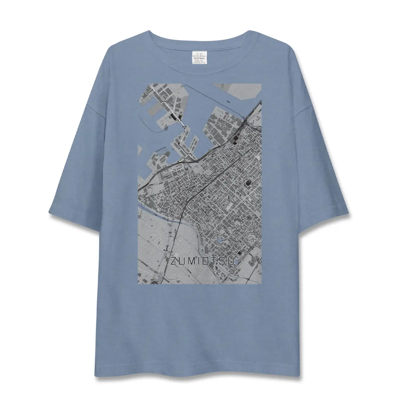 【泉大津（大阪府）】地図柄ビッグシルエットTシャツ