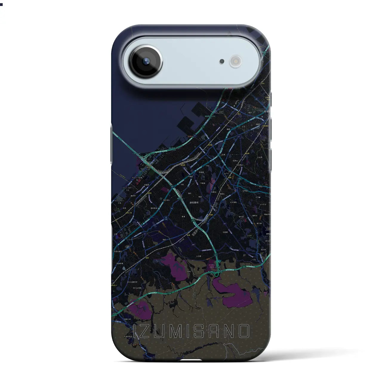 【泉佐野（大阪府）】地図柄iPhoneケース（バックカバータイプ）