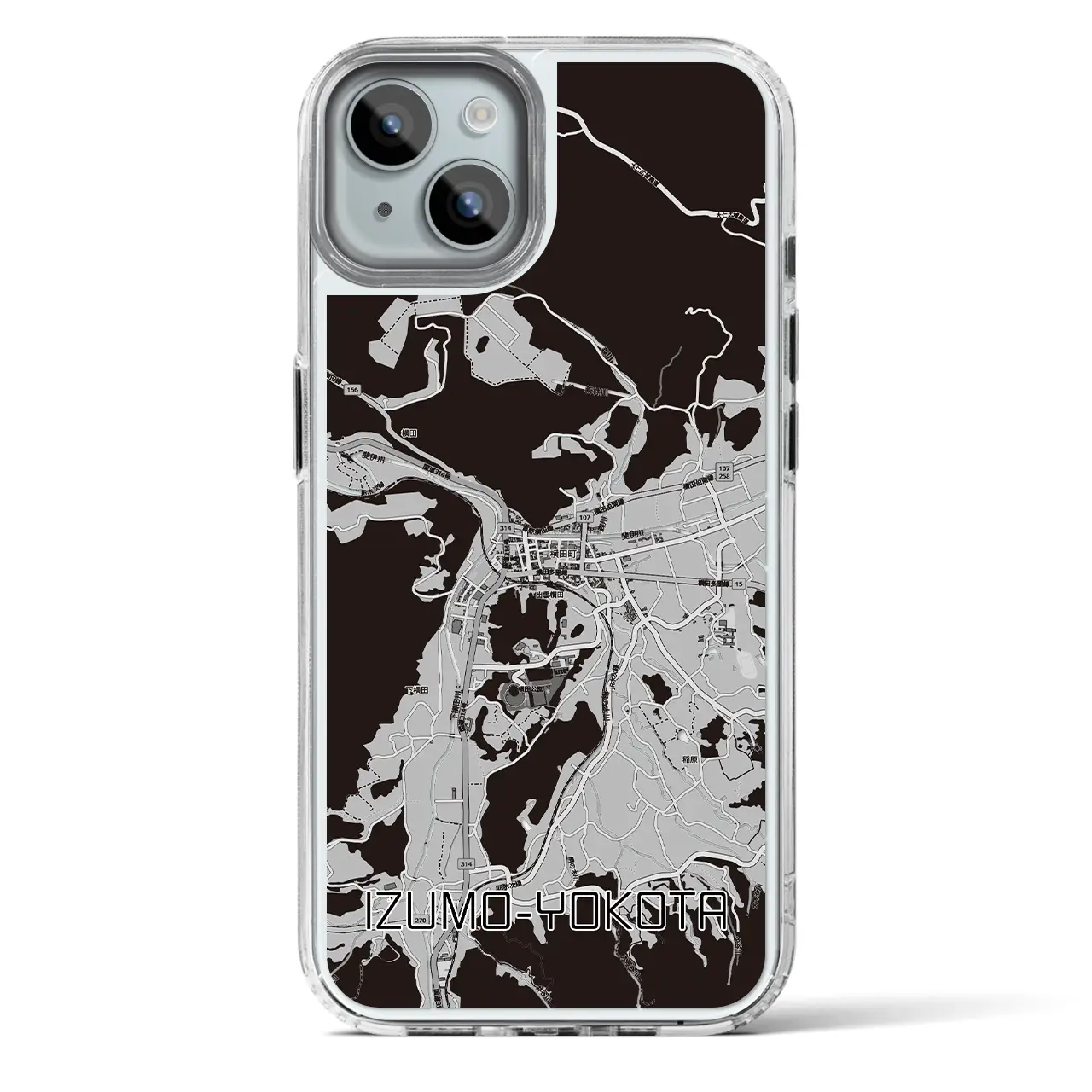 【出雲横田（島根県）】地図柄iPhoneケース（MagSafeタイプ）