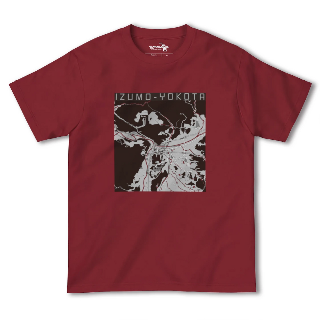 【出雲横田（島根県）】地図柄ヘビーウェイトTシャツ