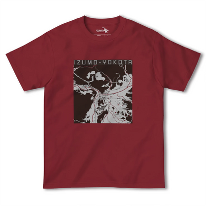 【出雲横田（島根県）】地図柄ヘビーウェイトTシャツ