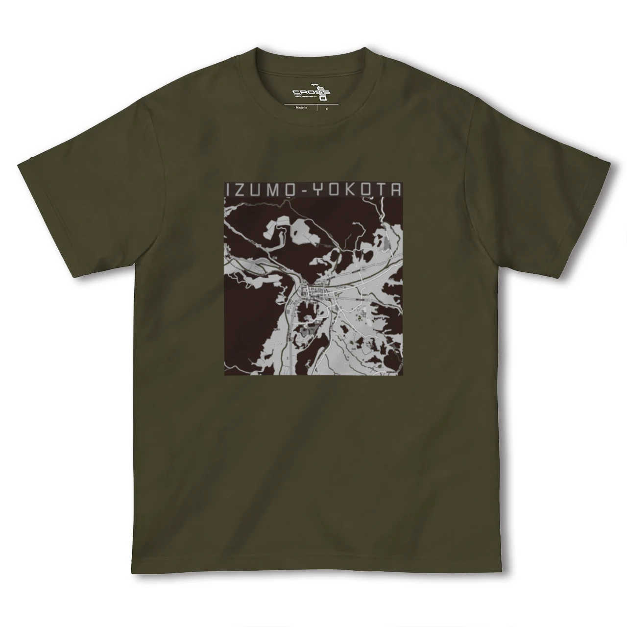 【出雲横田（島根県）】地図柄ヘビーウェイトTシャツ