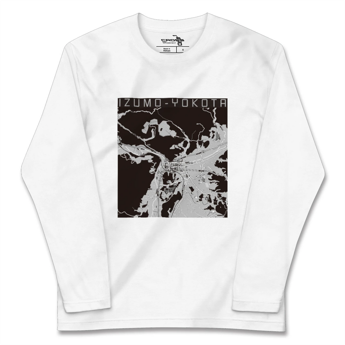 【出雲横田(島根県)】地図柄ロングスリーブTシャツ