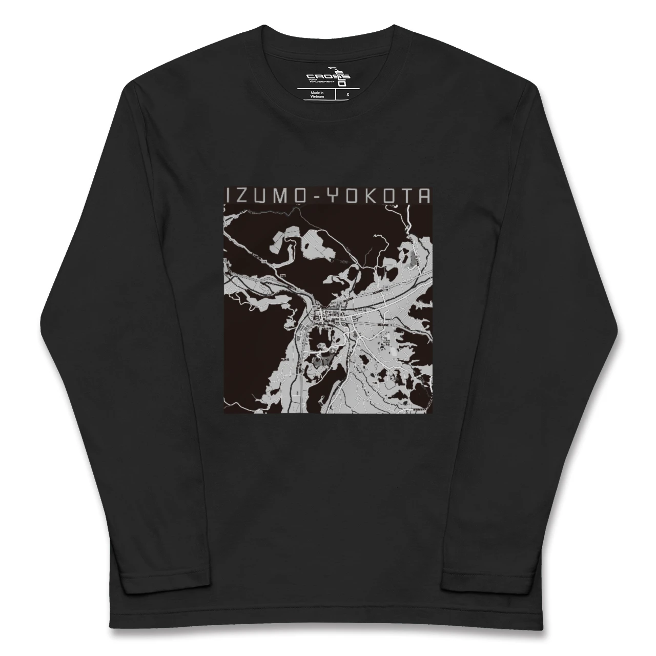 【出雲横田（島根県）】地図柄ロングスリーブTシャツ