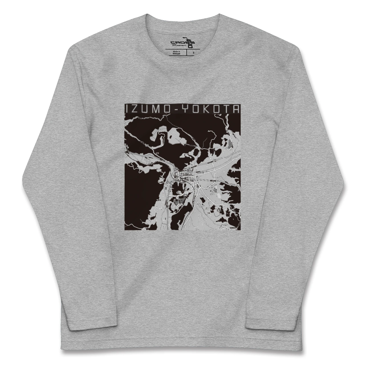 【出雲横田（島根県）】地図柄ロングスリーブTシャツ