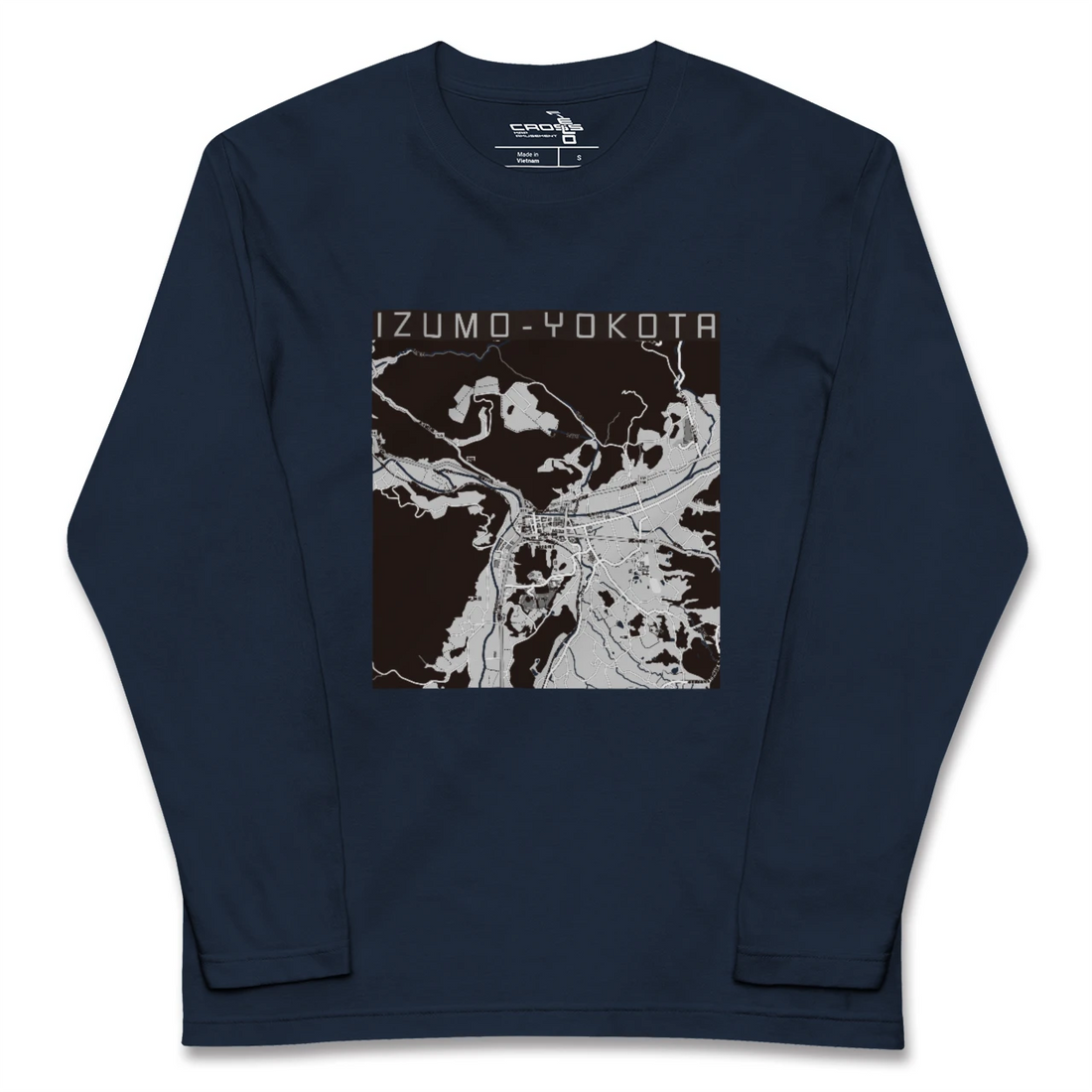 【出雲横田（島根県）】地図柄ロングスリーブTシャツ