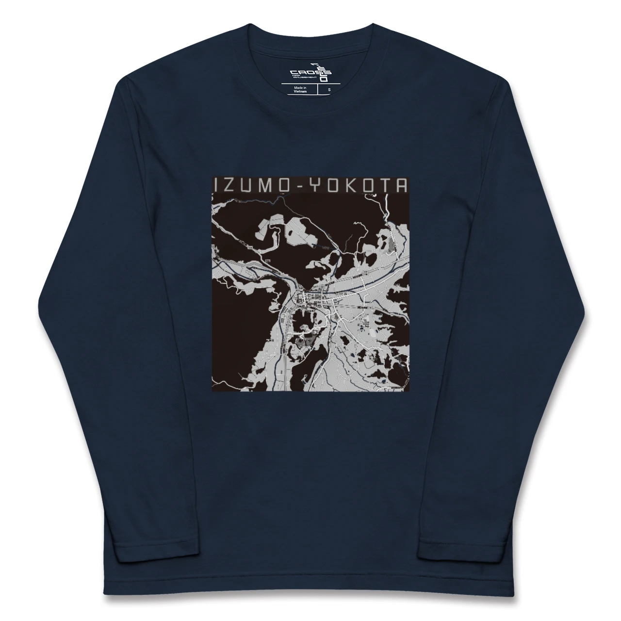 【出雲横田（島根県）】地図柄ロングスリーブTシャツ
