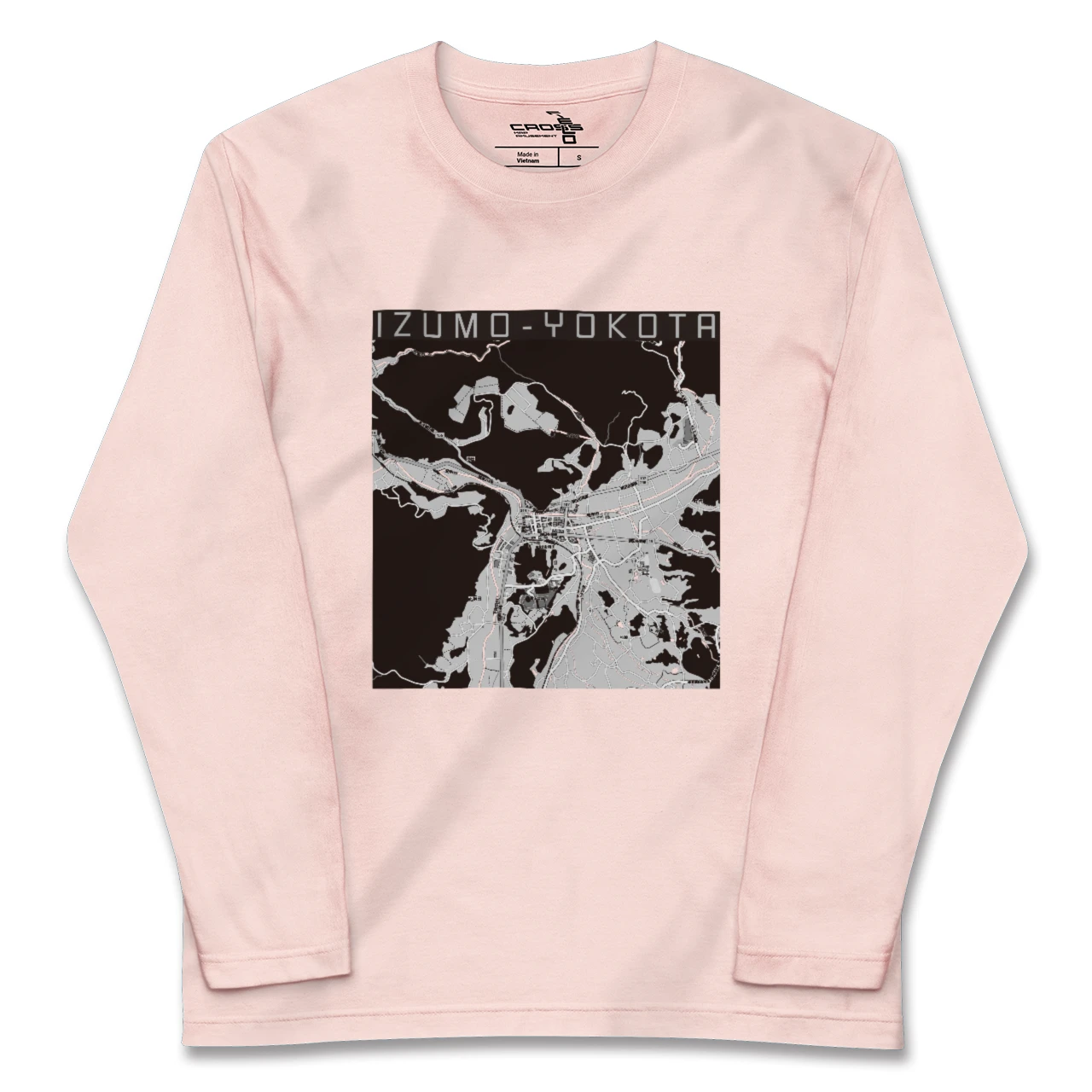 【出雲横田（島根県）】地図柄ロングスリーブTシャツ
