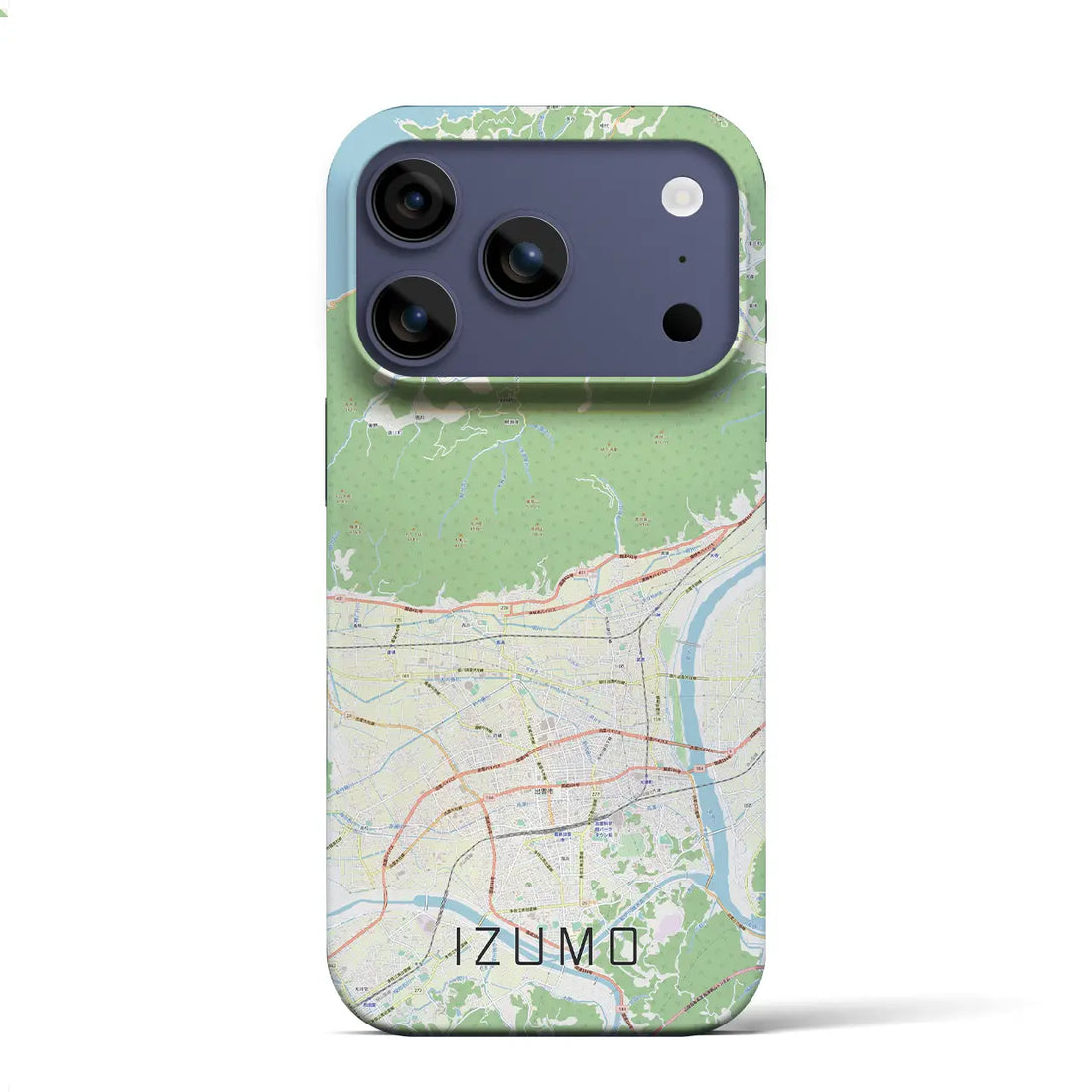 【出雲（島根県）】地図柄iPhoneケース（バックカバータイプ）ブラック・iPhone 17 Pro Max 用