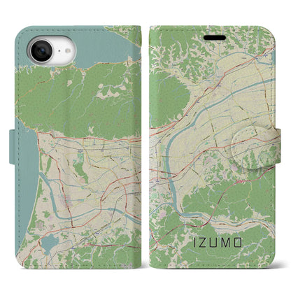 【出雲（島根県）】地図柄iPhoneケース（手帳タイプ）