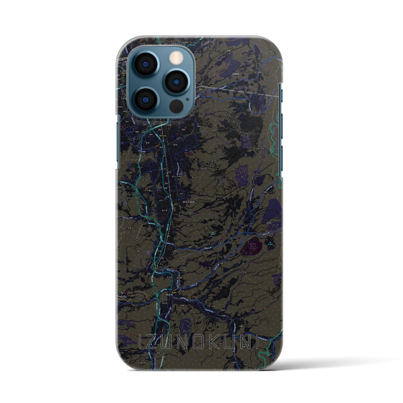 【伊豆の国（静岡県）】地図柄iPhoneケース（バックカバータイプ）