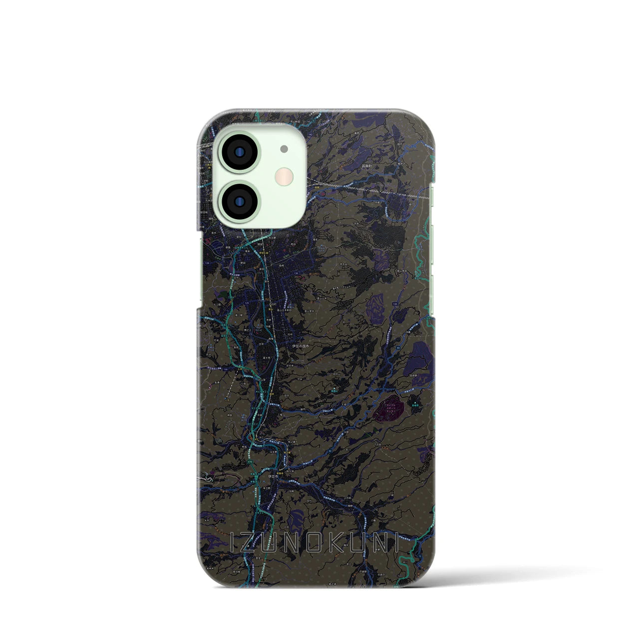 【伊豆の国（静岡県）】地図柄iPhoneケース（バックカバータイプ）