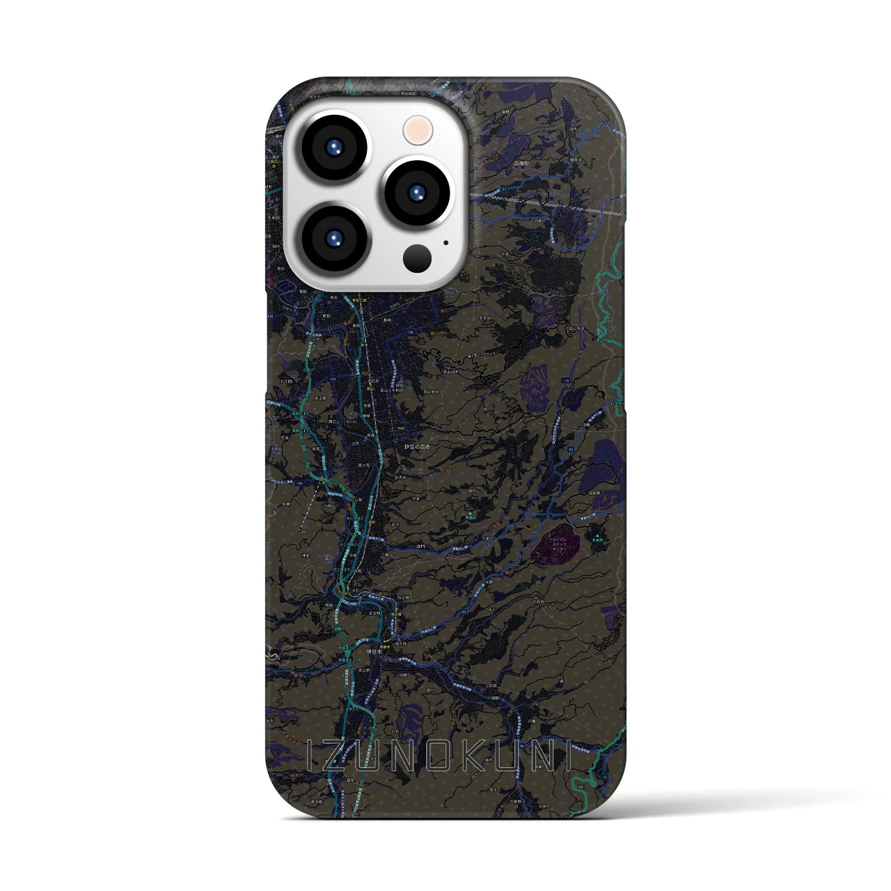 【伊豆の国（静岡県）】地図柄iPhoneケース（バックカバータイプ）