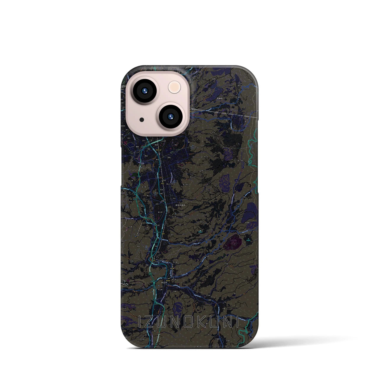 【伊豆の国（静岡県）】地図柄iPhoneケース（バックカバータイプ）