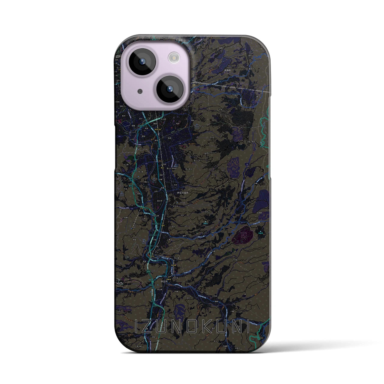 【伊豆の国（静岡県）】地図柄iPhoneケース（バックカバータイプ）