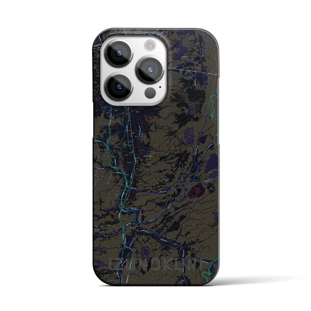 【伊豆の国（静岡県）】地図柄iPhoneケース（バックカバータイプ）