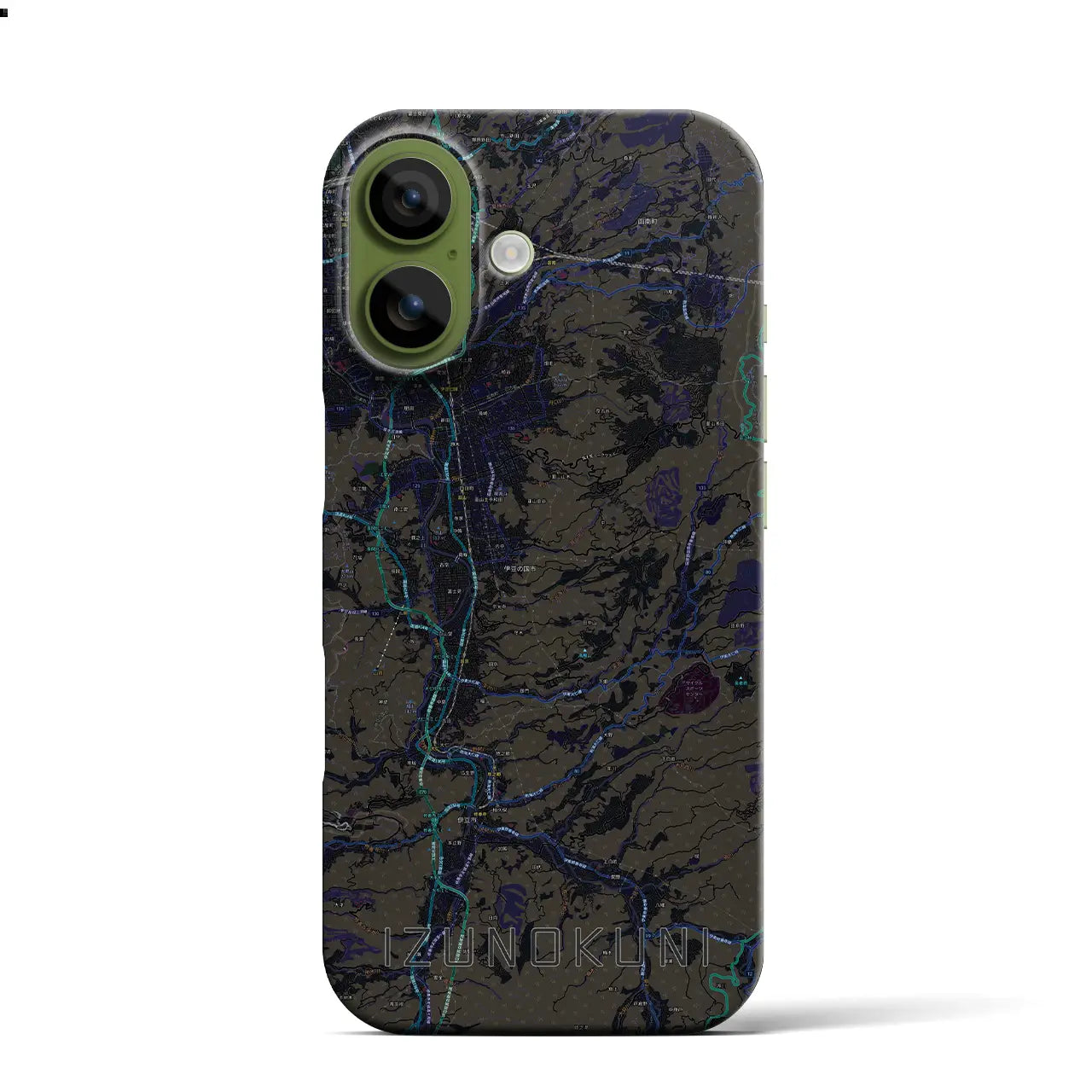 【伊豆の国（静岡県）】地図柄iPhoneケース（バックカバータイプ）