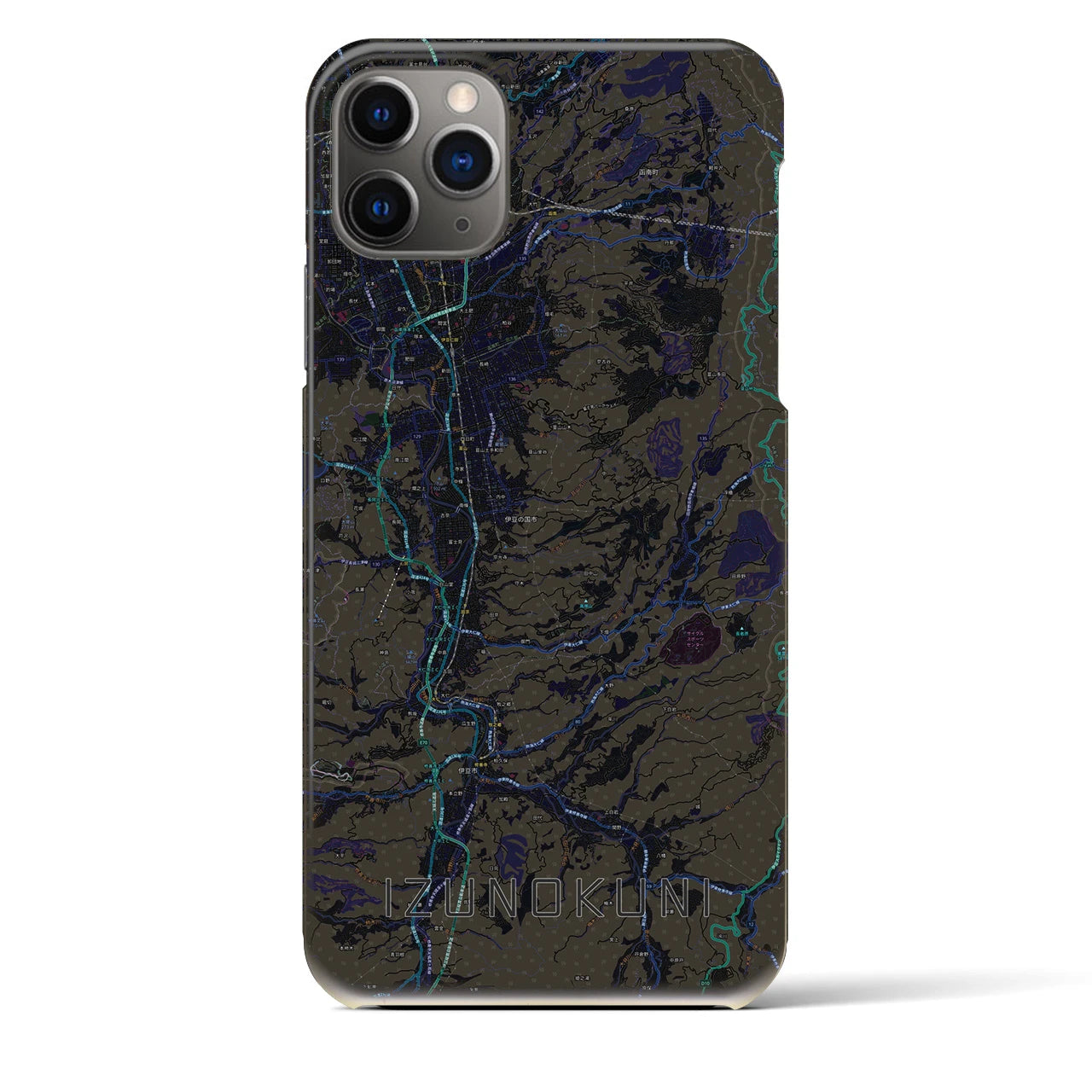 【伊豆の国（静岡県）】地図柄iPhoneケース（バックカバータイプ）