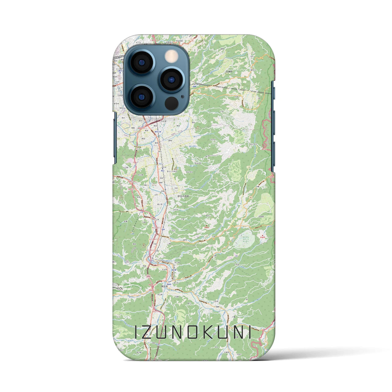【伊豆の国（静岡県）】地図柄iPhoneケース（バックカバータイプ）
