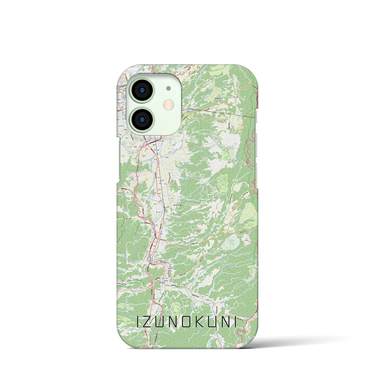 【伊豆の国（静岡県）】地図柄iPhoneケース（バックカバータイプ）