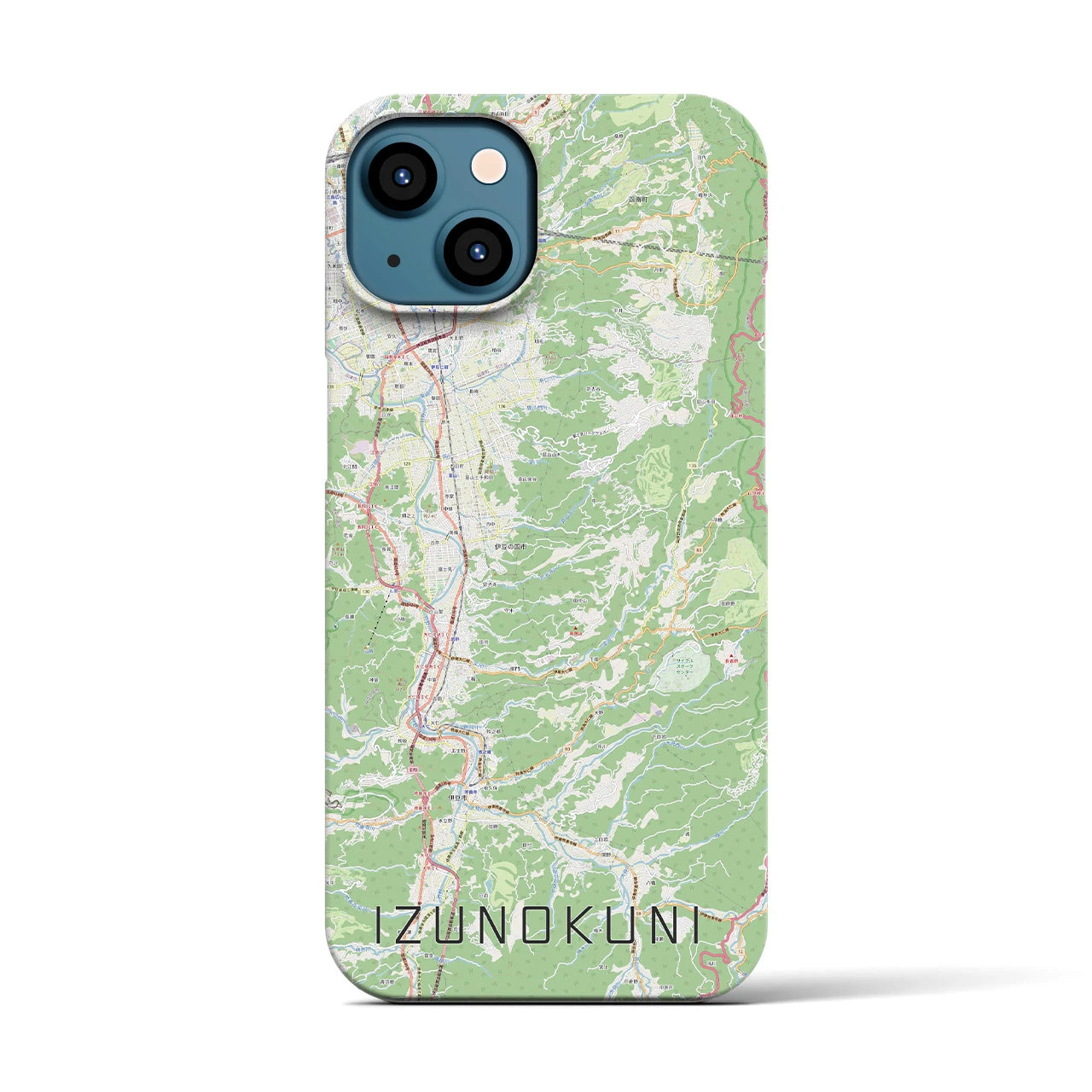 【伊豆の国（静岡県）】地図柄iPhoneケース（バックカバータイプ）