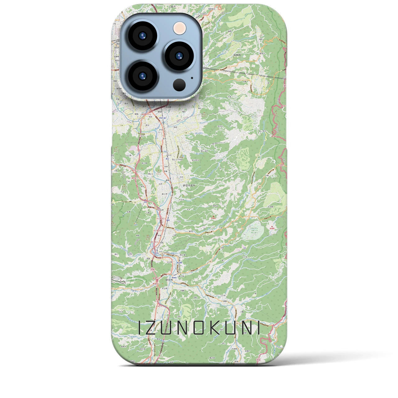 【伊豆の国（静岡県）】地図柄iPhoneケース（バックカバータイプ）