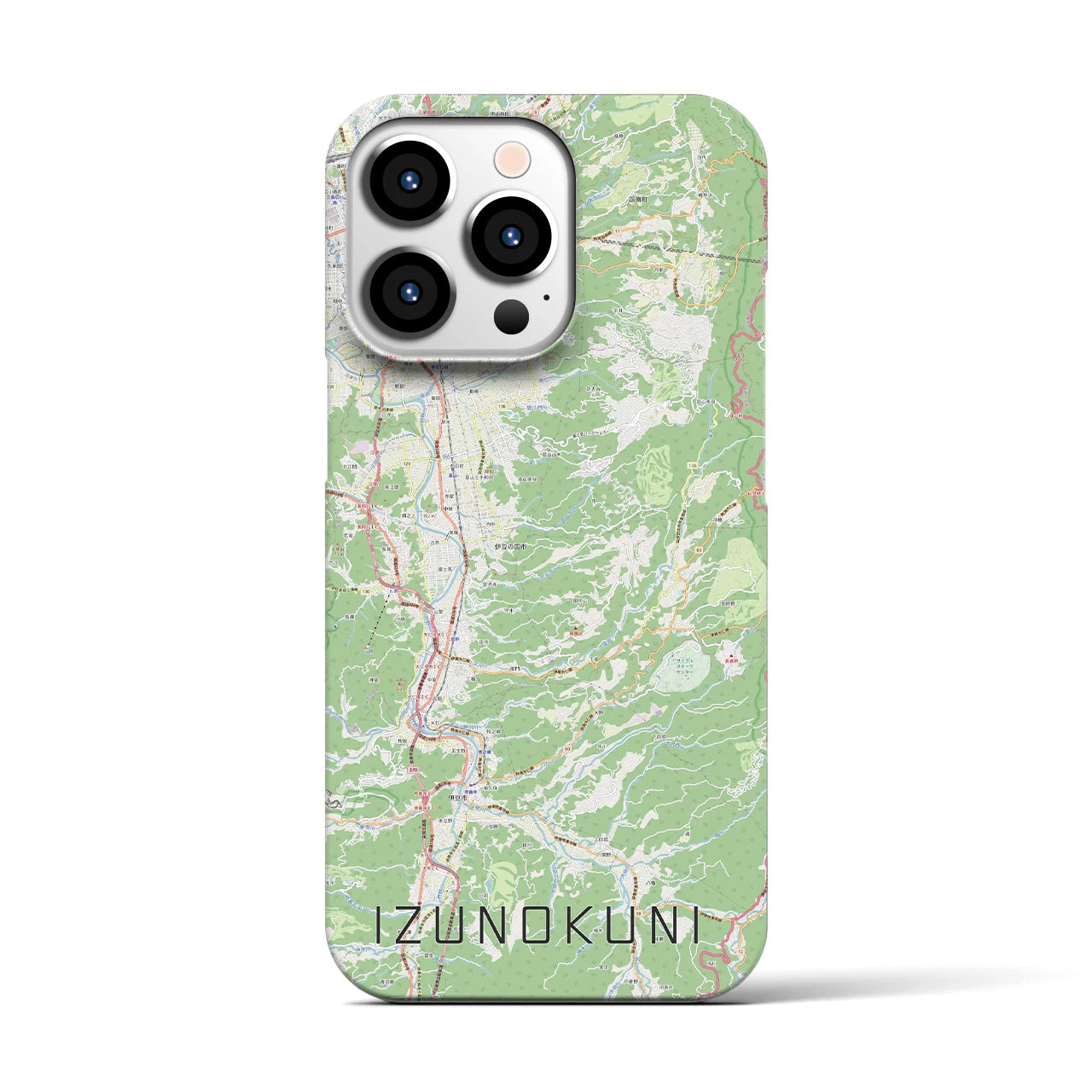 【伊豆の国（静岡県）】地図柄iPhoneケース（バックカバータイプ）