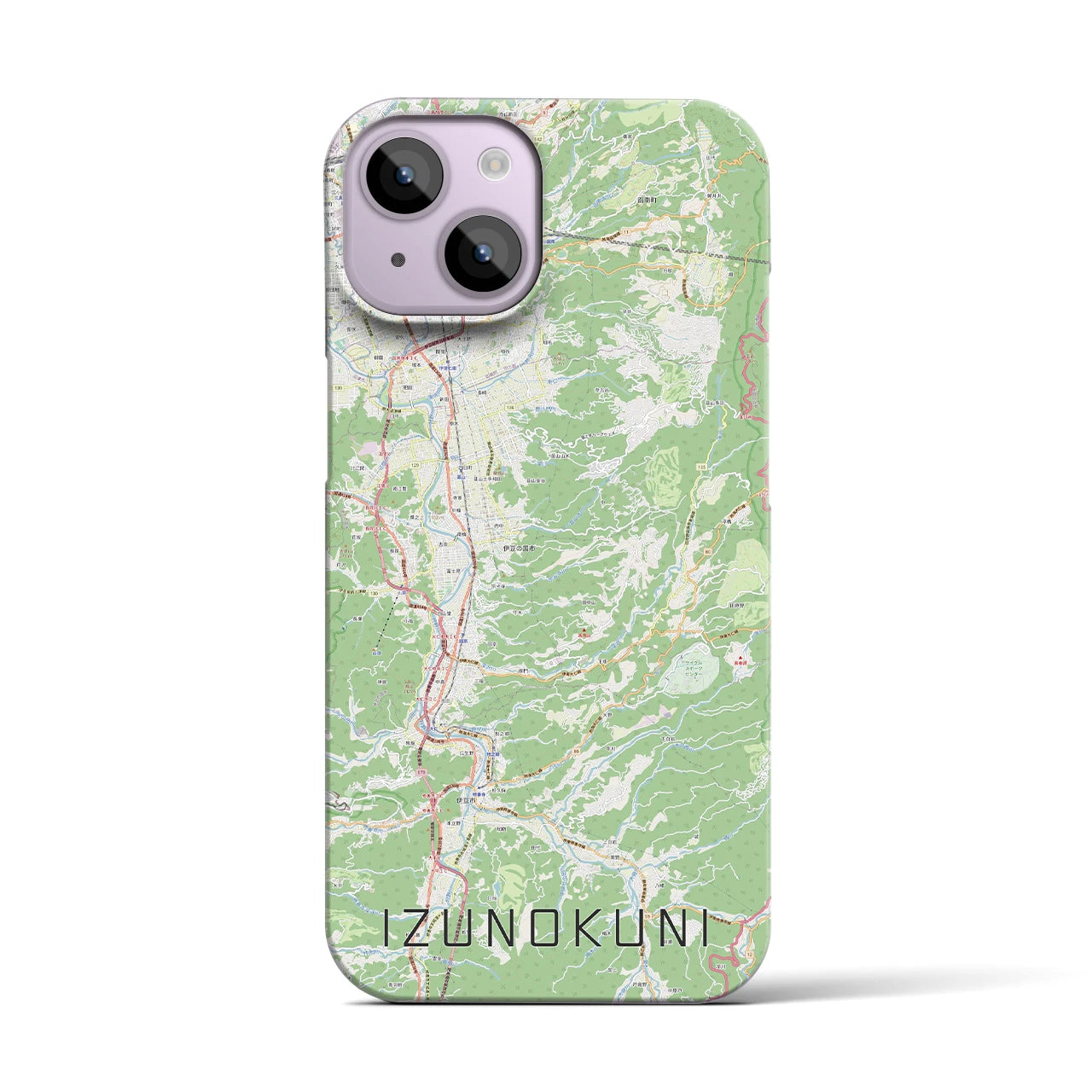 【伊豆の国（静岡県）】地図柄iPhoneケース（バックカバータイプ）