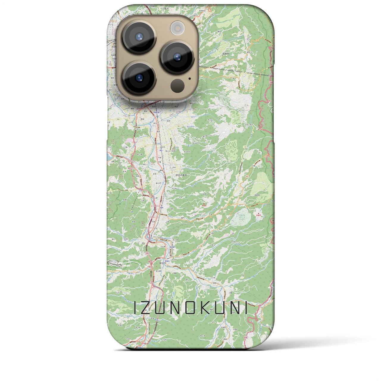 【伊豆の国（静岡県）】地図柄iPhoneケース（バックカバータイプ）