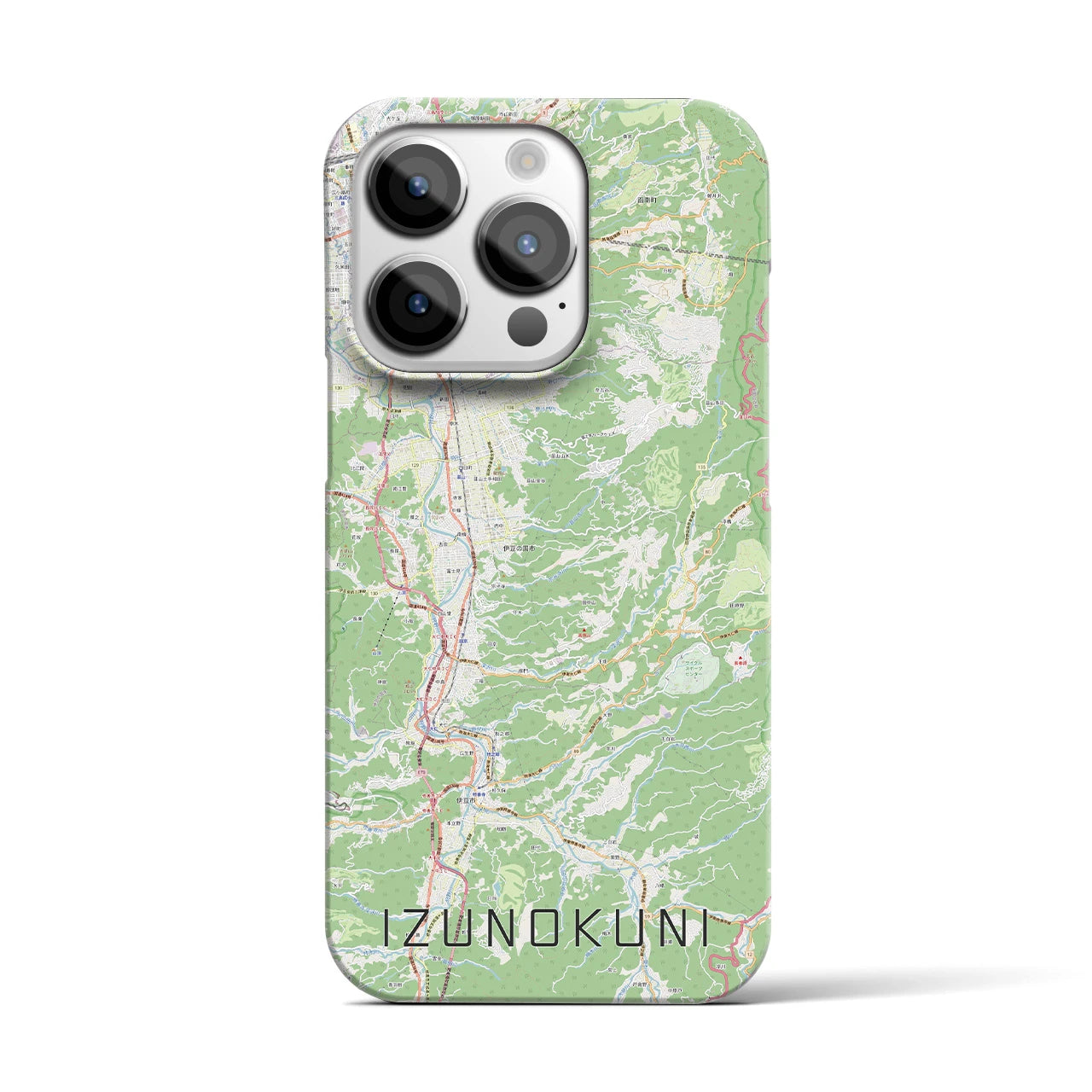 【伊豆の国（静岡県）】地図柄iPhoneケース（バックカバータイプ）